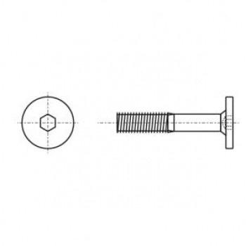 Гвинт меблевий ART 1317-A M6x50 4,8 цинк