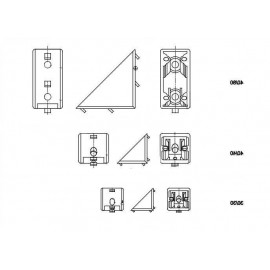 Кут для профілю AN 617 N10 40×40×40 алюміній